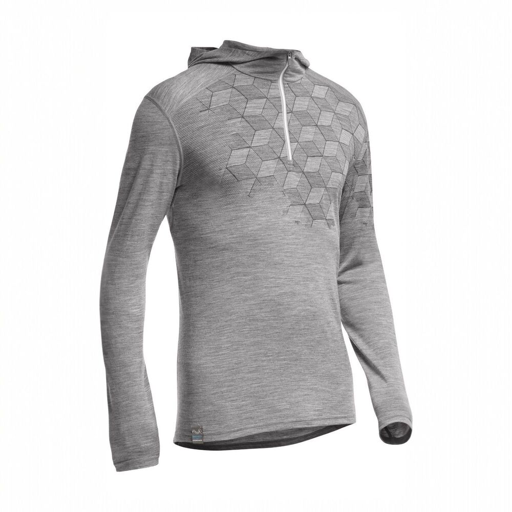 Icebreaker Mens Merinoo Bodyfit 200 Simon Beck 1/4 Zip Hoodie Size S